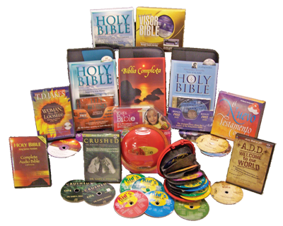 A complete line of Christian Media products and services. For over 25 years, Casscom Media has been a leading manufacturer of Audio Bibles, CD Bibles, DVD Bibles, MP-3 Audio Bibles and many other types of Audio Bible formats.  The Audio Bible industry has changed from Audio Cassette Bibles to Audio Bibles on CD, Audio Bibles on MP-3 CD and even Audio Bibles on DVD.  The Audio Bible is perfect for active people on the go, as well as an important tool for Scripture learning at home